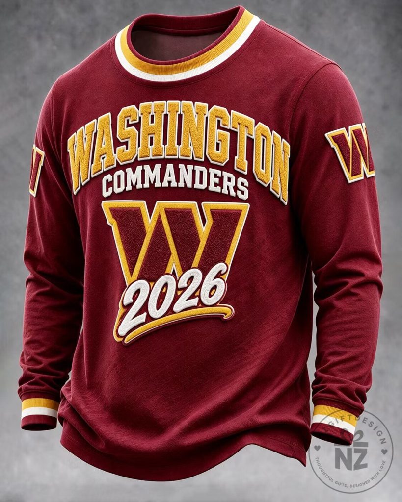 Washington Commanders 2026 Season Football Team Long-Sleeve Sweatshirt 45 Washington Commanders 2026 Season Football Team Long-Sleeve Sweatshirt