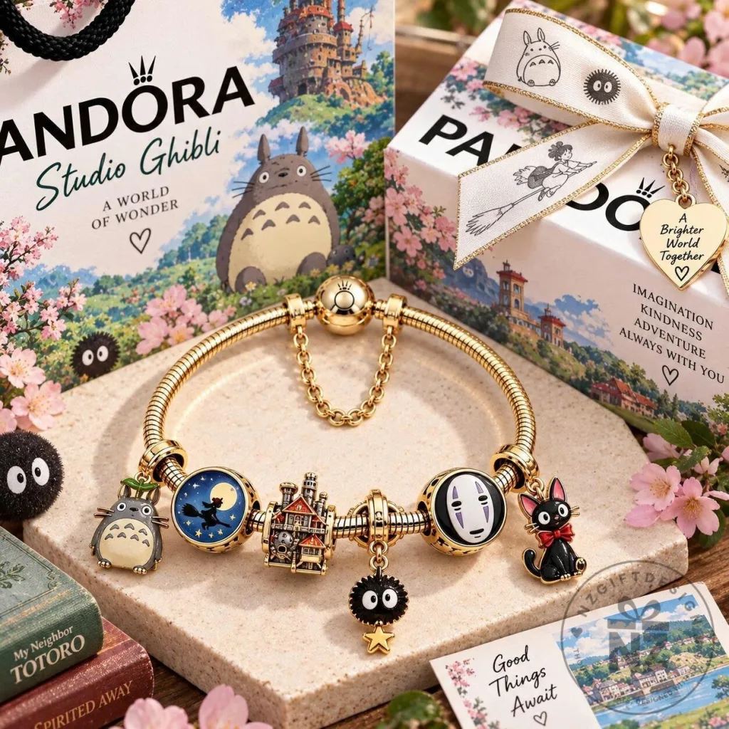 Studio Ghibli My Neighbor Totoro Gold Charm Bracelet Set 16 Studio Ghibli My Neighbor Totoro Gold Charm Bracelet Set