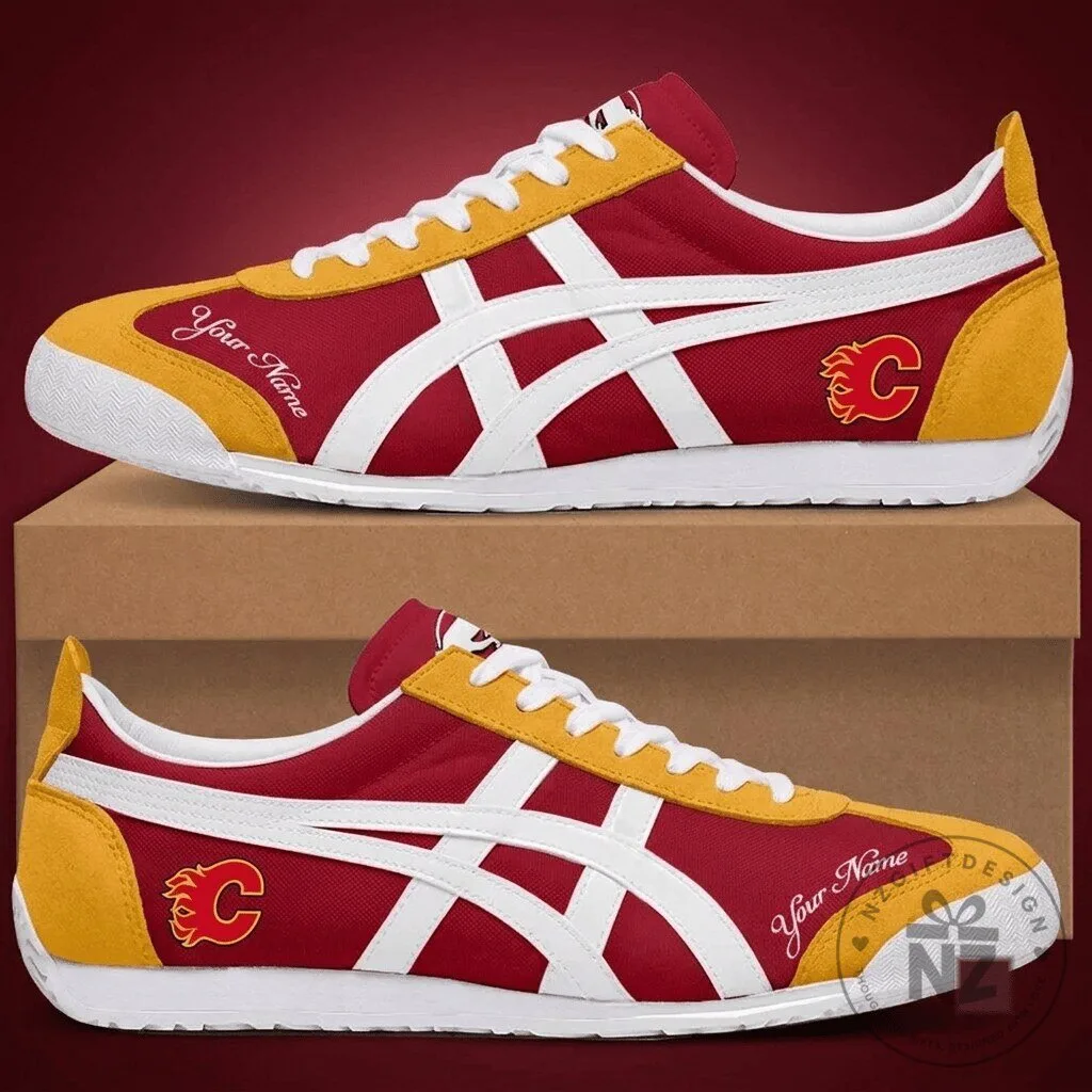 Calgary Flames National Hockey League Personalized Training Shoes
