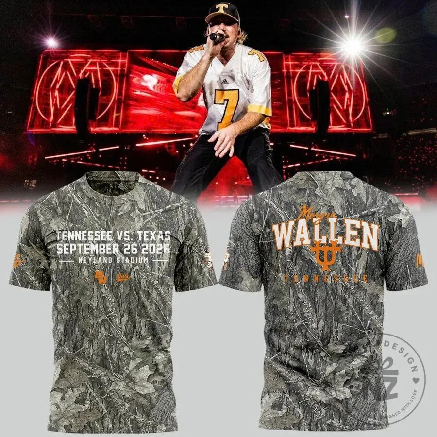 Morgan Wallen Tennessee vs Texas Game Day Camouflage Country Music T-Shirt 2 Morgan Wallen Tennessee vs Texas Game Day Camouflage Country Music T-Shirt