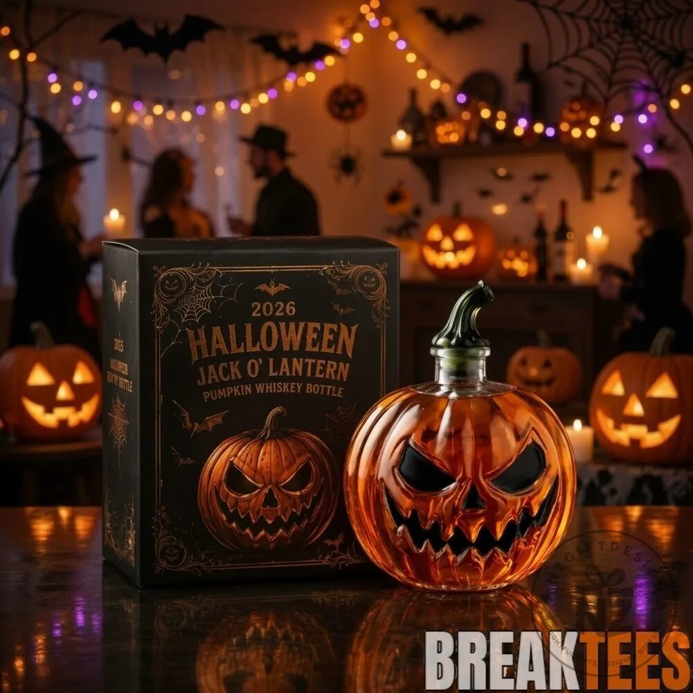Halloween Jack O' Lantern Pumpkin Whiskey Bottle Decanter 5 Halloween Jack O