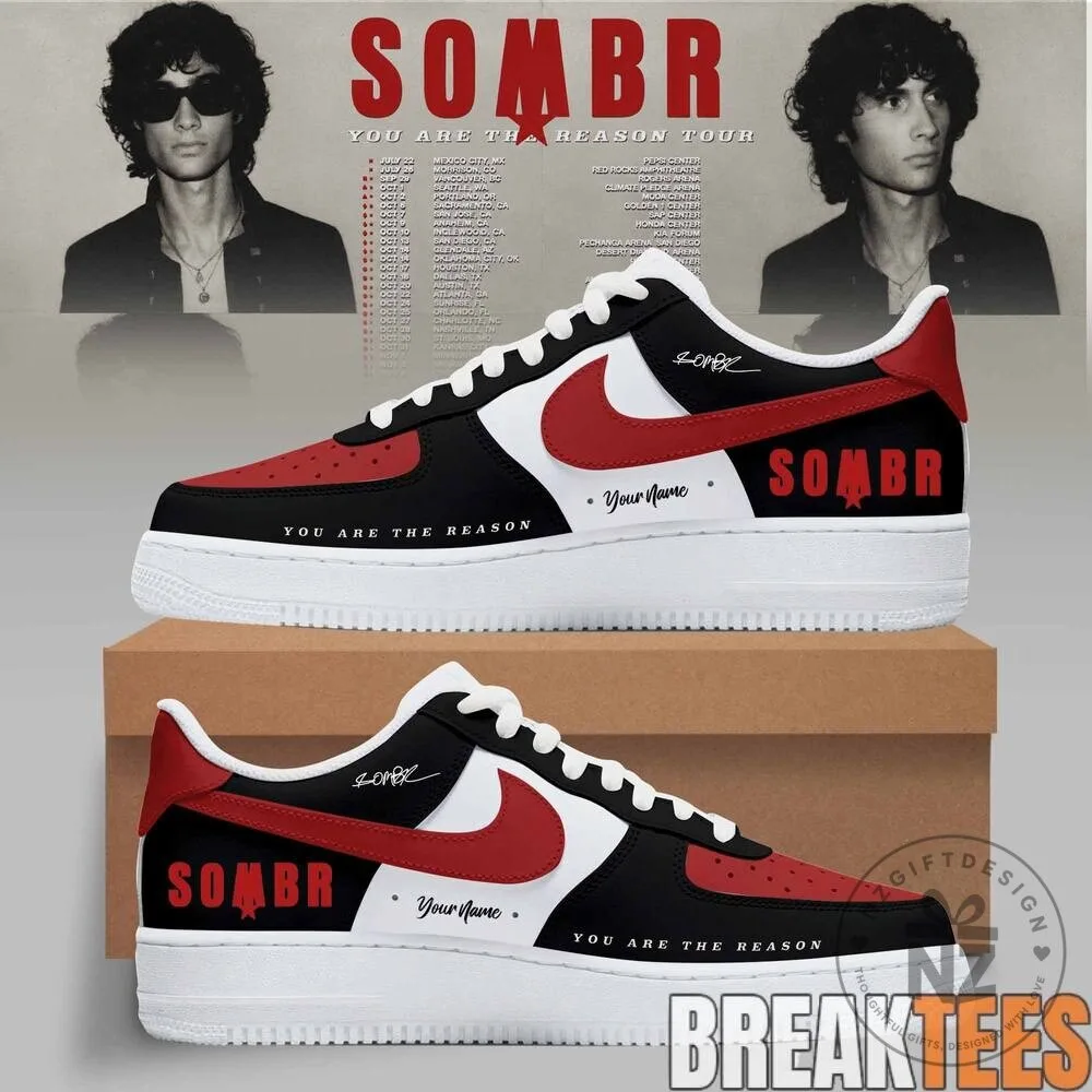 SOMBR You Are The Reason Tour Black Swoosh Custom Edition Shoes