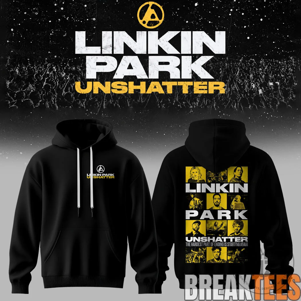 Linkin Park Unshatter Album Art Black Hoodie 14 Linkin Park Unshatter Album Art Black Hoodie