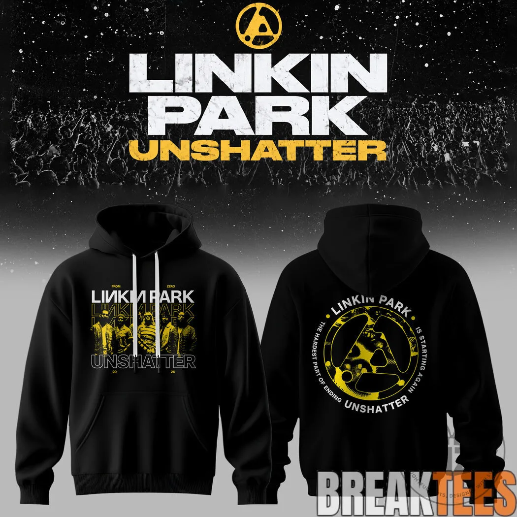 Linkin Park Unshatter Album Art Black Hoodie 15 Linkin Park Unshatter Album Art Black Hoodie