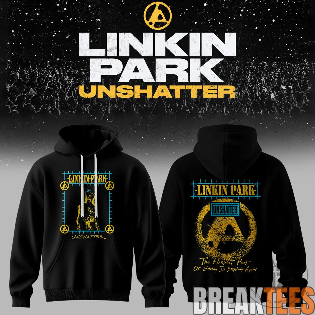 Linkin Park Unshatter Album Art Black Hoodie 16 Linkin Park Unshatter Album Art Black Hoodie