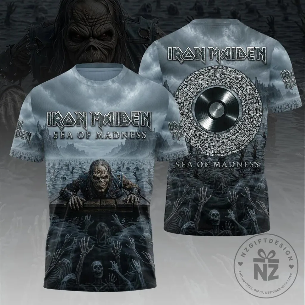 Graphic T-Shirt featuring Sea of Madness Artwork by Iron Maiden