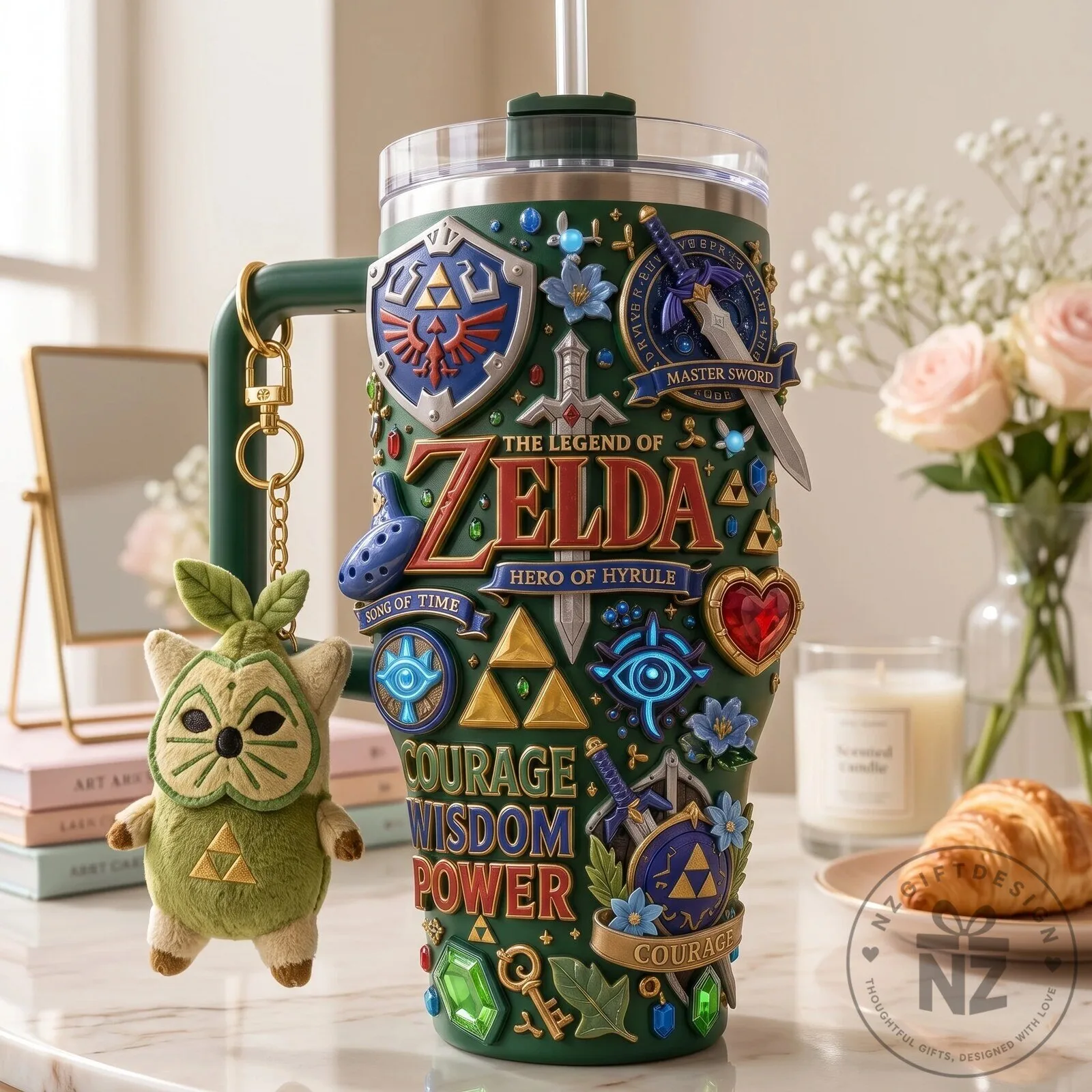 The Legend of Zelda Hero of Hyrule 40oz Stainless Steel Tumbler with Handle