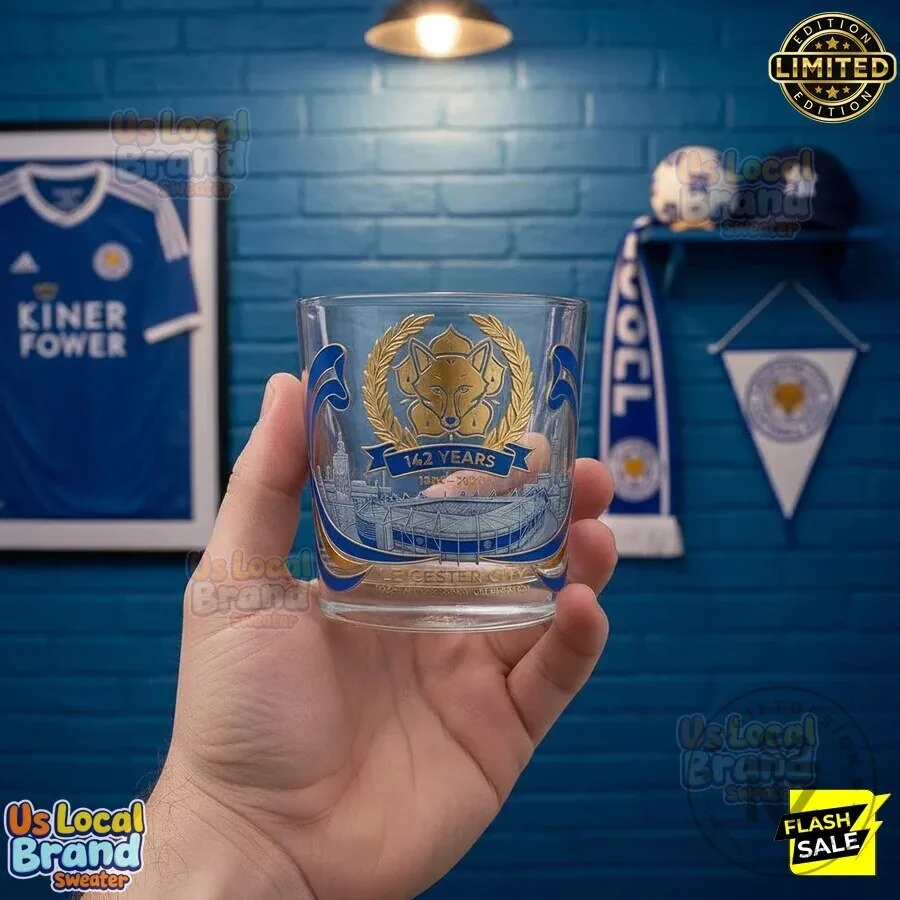 Leicester City Football Club 142nd Anniversary Whiskey Glass