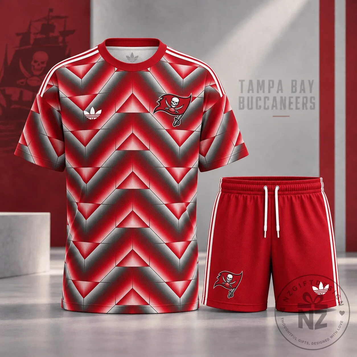 Tampa Bay Buccaneers Geometric Pattern Performance T-Shirt and Shorts Set