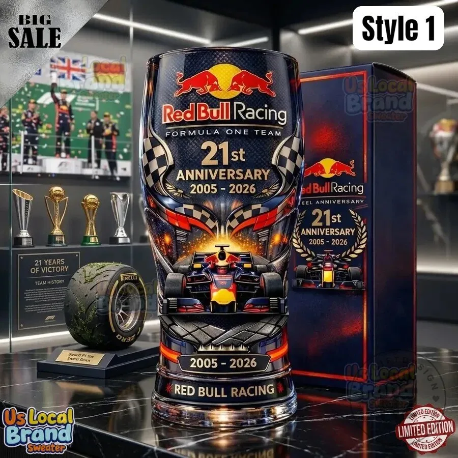 Red Bull Racing Formula One Team 21st Anniversary Commemorative Pint Glass