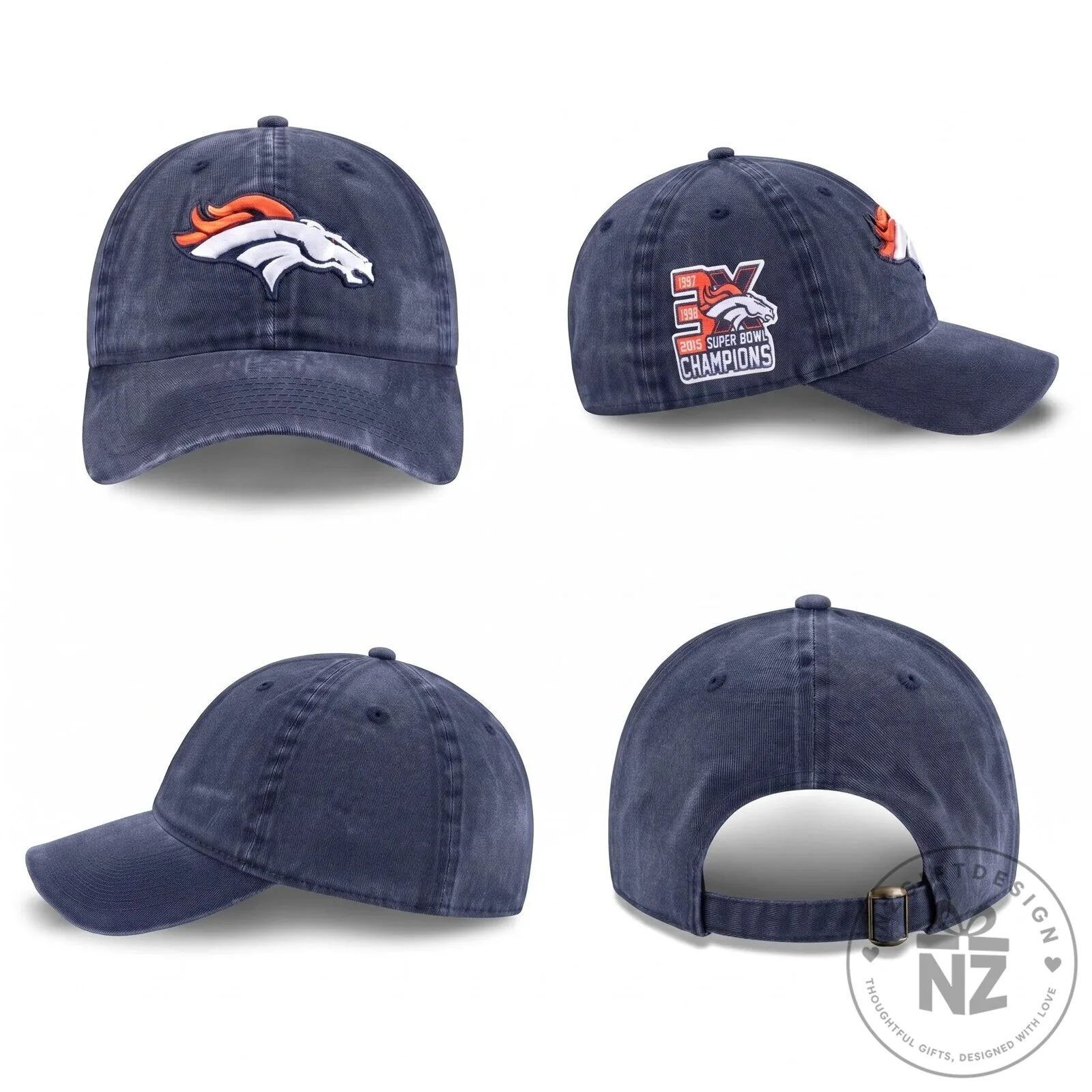 Denver Broncos Super Bowl Champions Embroidered Washed Cap Hat