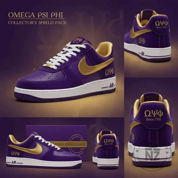 Omega Psi Phi Fraternity Air Force One Style Athletic Shoes