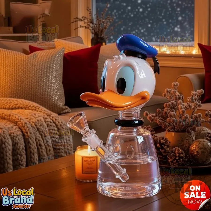 Donald Duck Character Themed Glass Water Pipe Bong with Removable Bowl 7 Donald Duck Character Themed Glass Water Pipe Bong with Removable Bowl