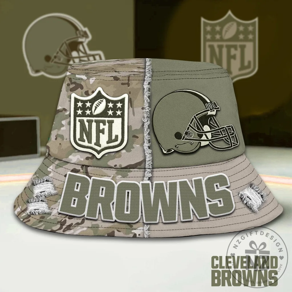 Cleveland Browns NFL Football Camouflage Bucket Hat