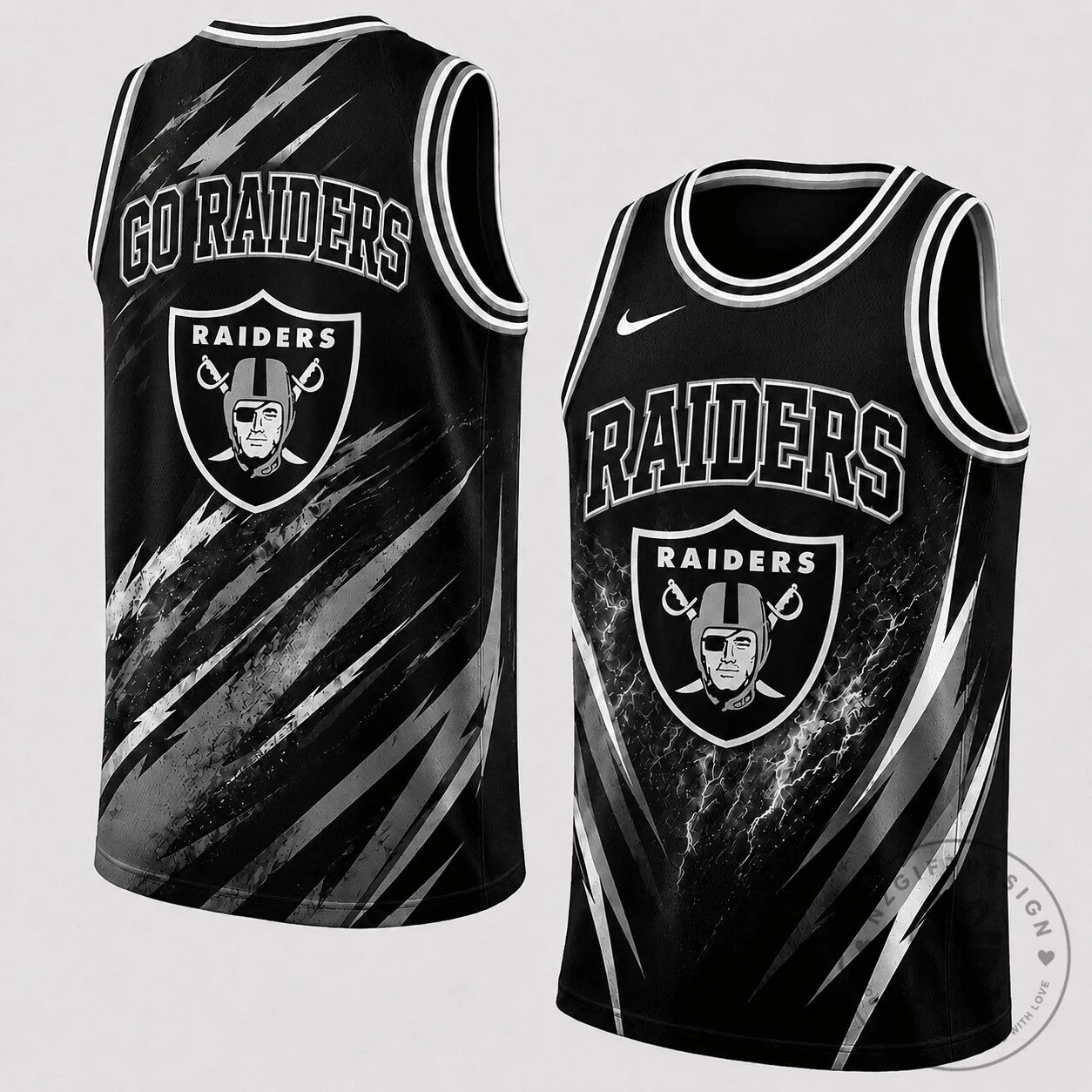 Las Vegas Raiders National Football League Black Sports Basketball Jersey