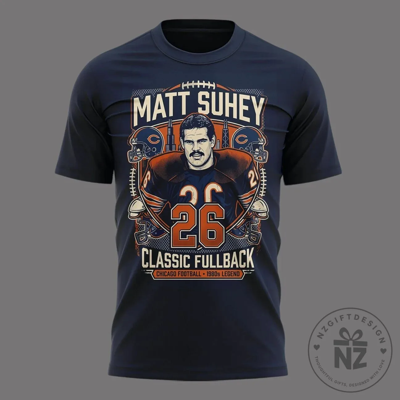 Matt Suhey Chicago Bears Shirt, 1985 Super Bowl Champions Football Legend T-Shirt 9 Matt Suhey Chicago Bears Shirt, 1985 Super Bowl Champions Football Legend T-Shirt