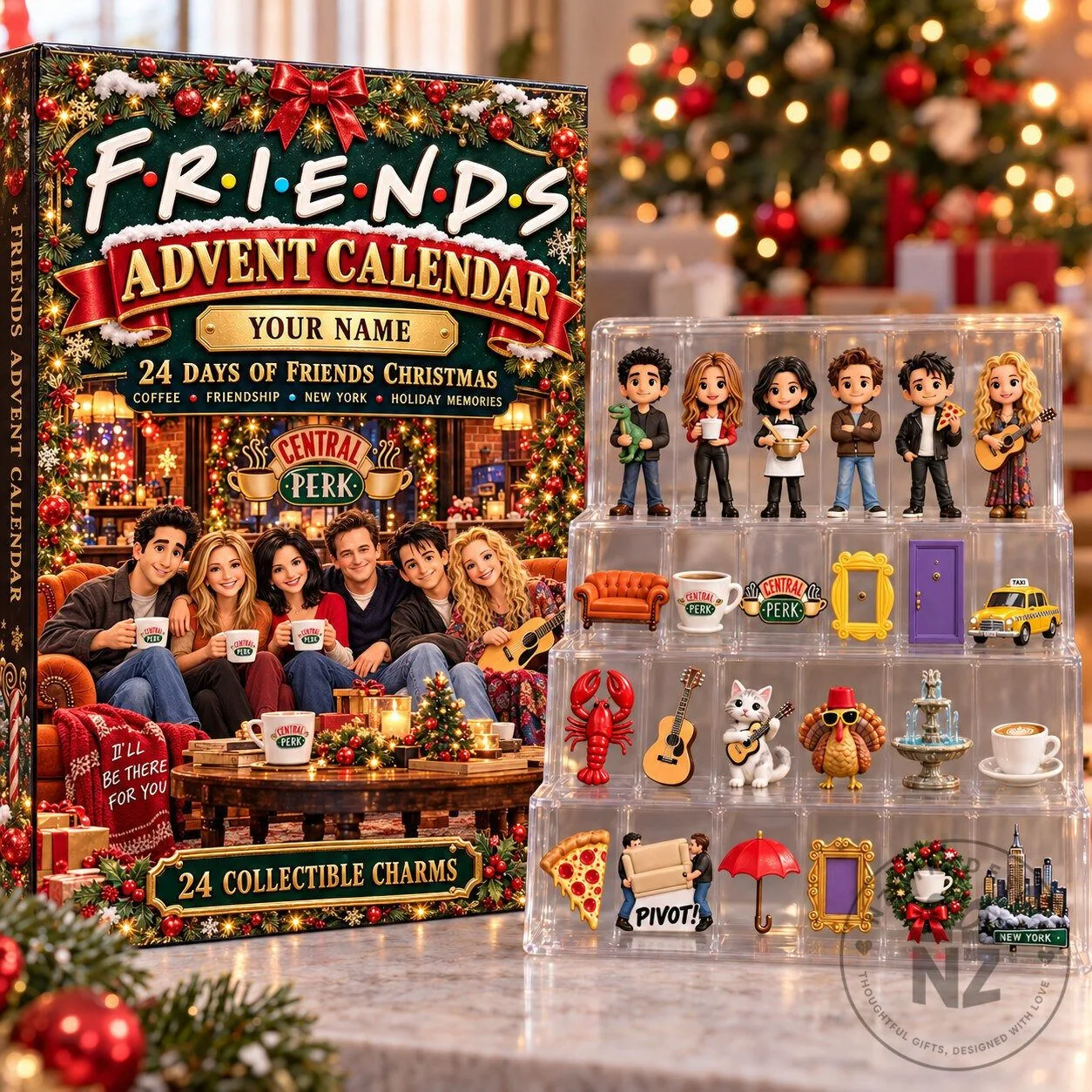 Friends Television Series Christmas Advent Calendar with 24 Collectible Charms 3 Friends Television Series Christmas Advent Calendar with 24 Collectible Charms