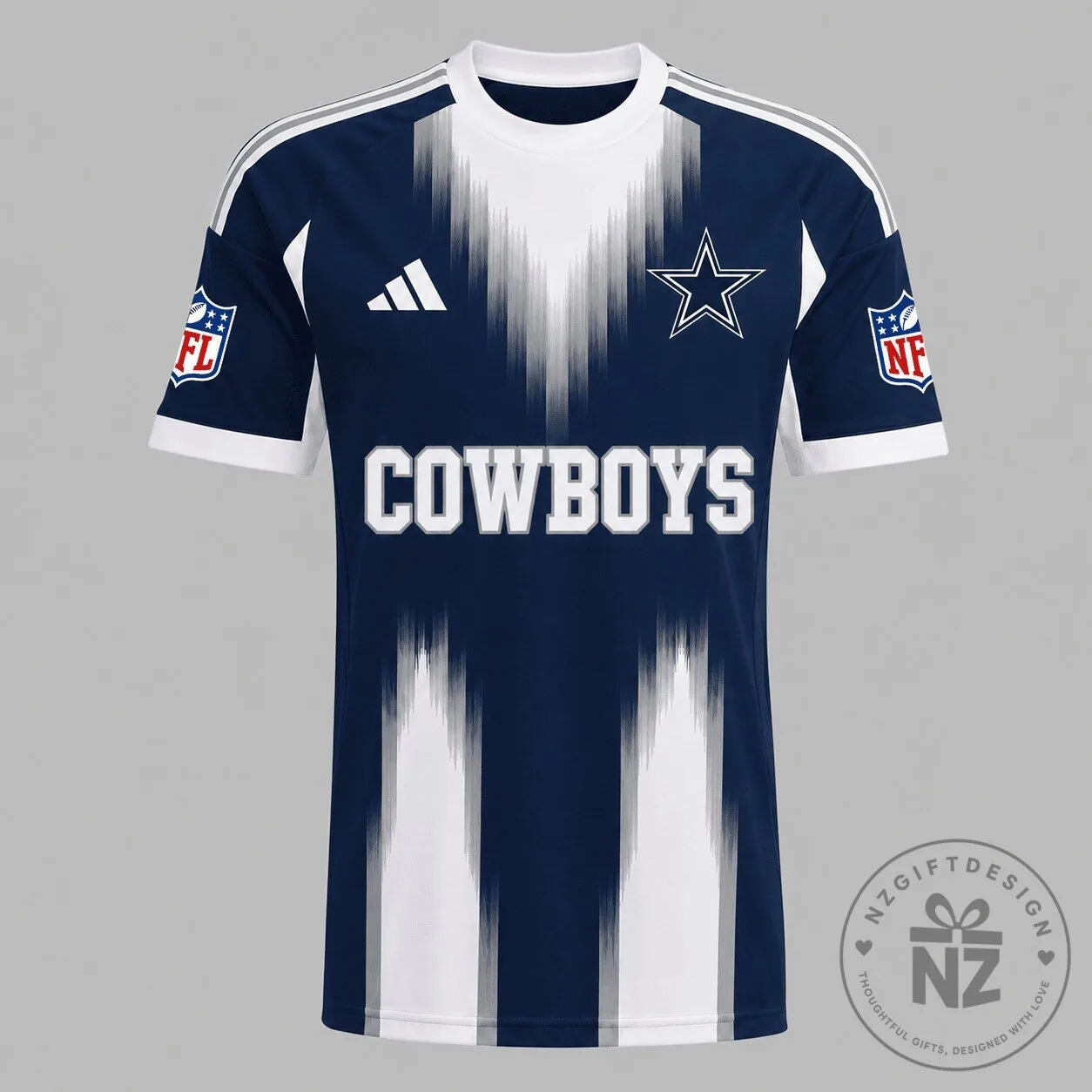 Dallas Cowboys Football Jersey Men's Athletic Brush Stripe
