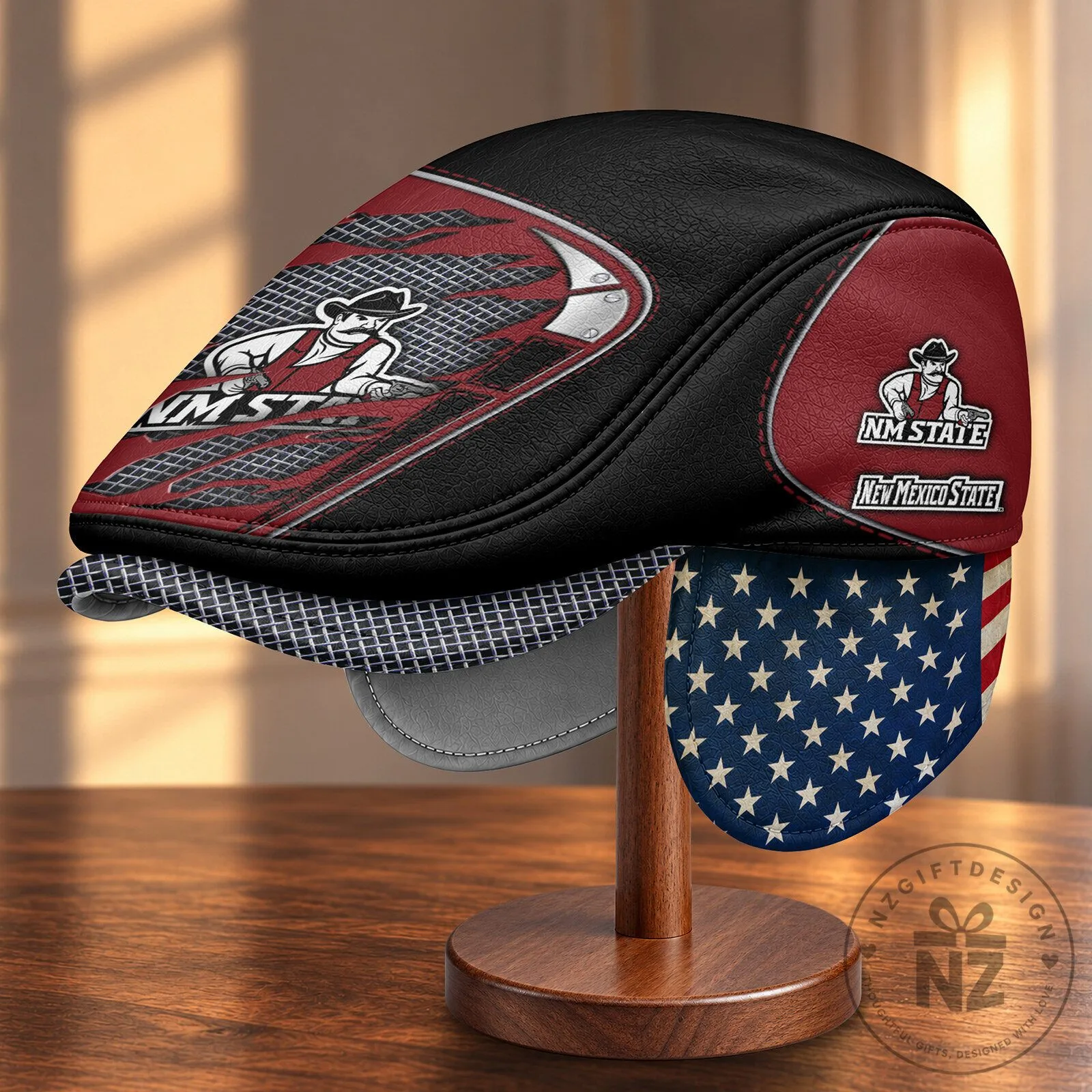 New Mexico State Aggies NCAA Flat Cap with Foldable Ear Flaps