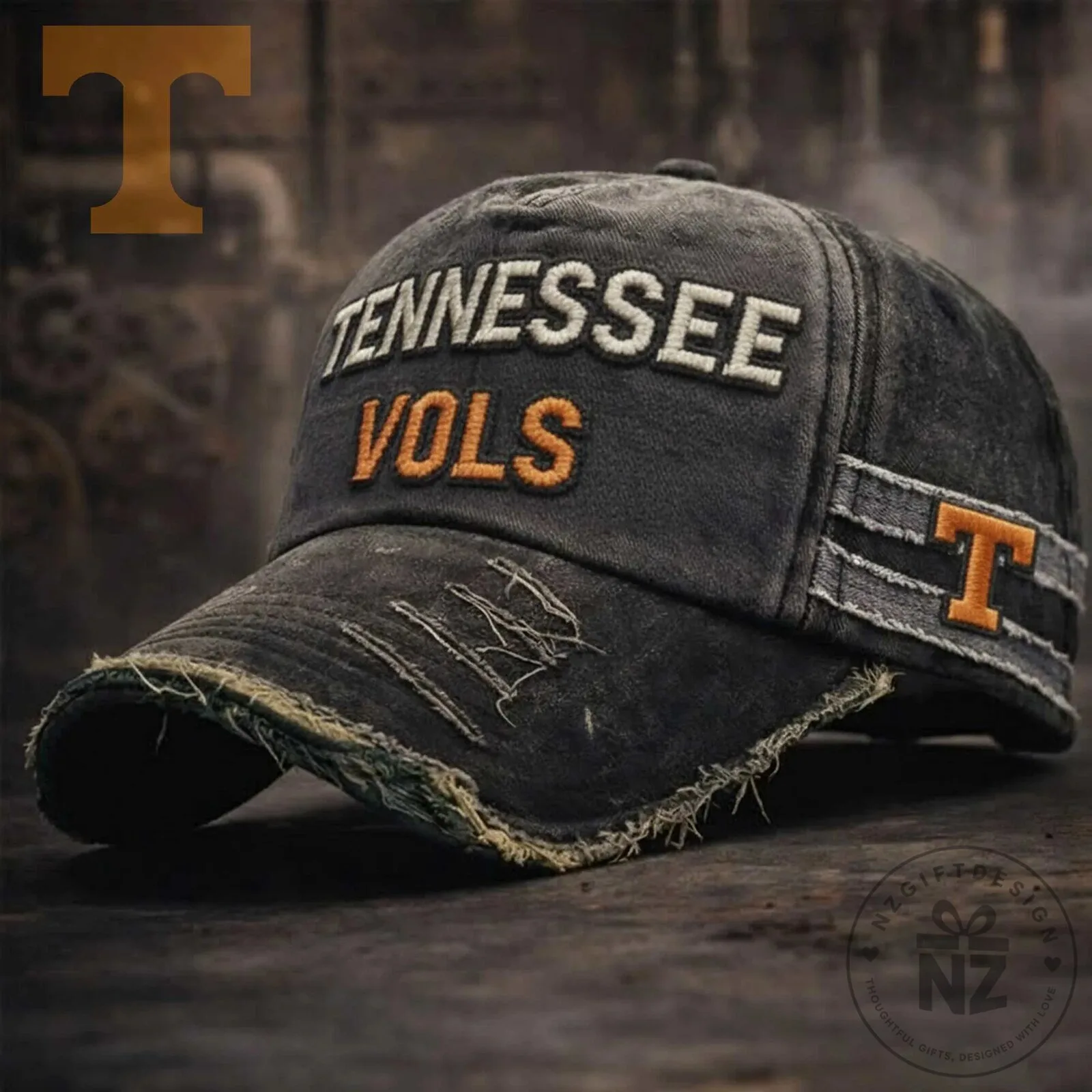 Tennessee Volunteers Distressed Embroidered Baseball Cap Hat