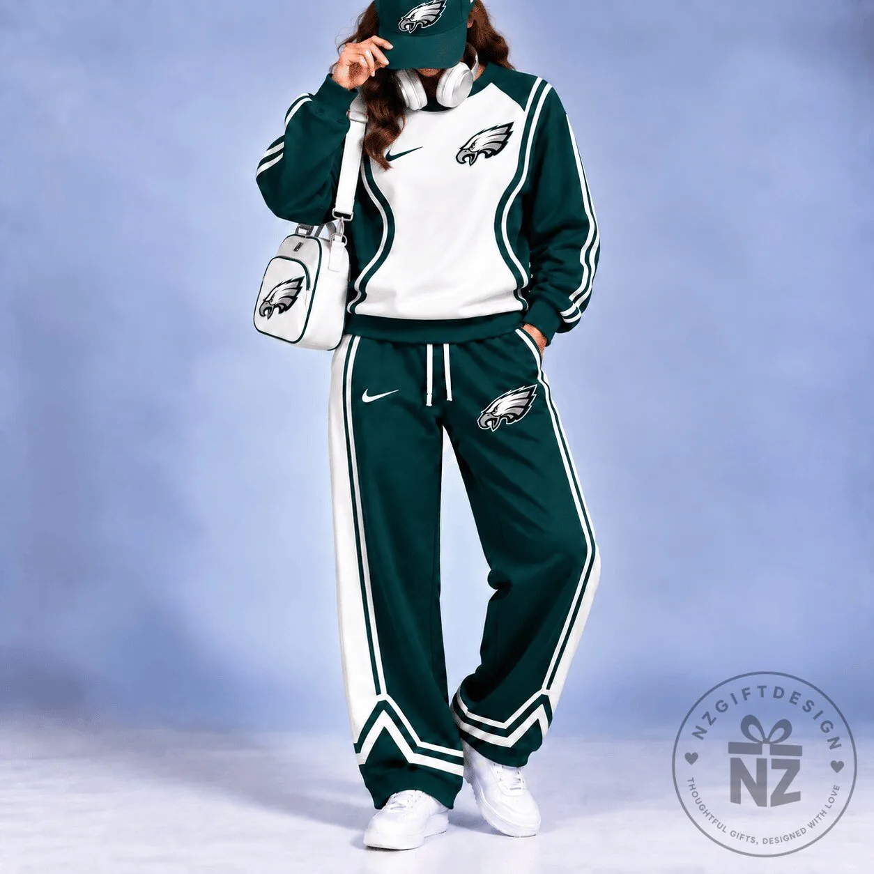 Philadelphia Eagles Nike Color Block Team Logo Sweatshirt and Pants Set