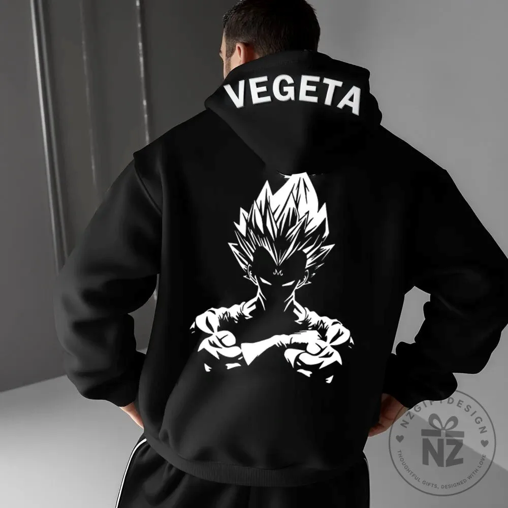 Dragon Ball Z Super Saiyan Vegeta Anime Graphic Black Hoodie