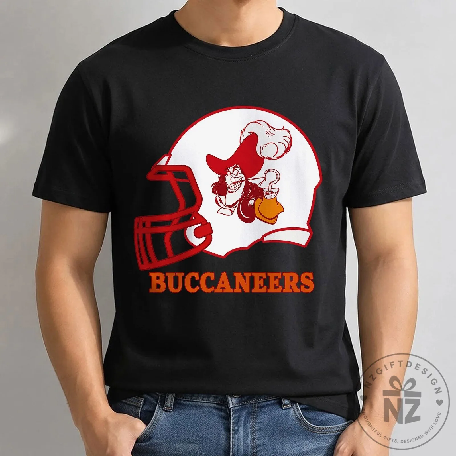 Tampa Bay Buccaneers Red Coat Captain Edition Football Helmet T-Shirt