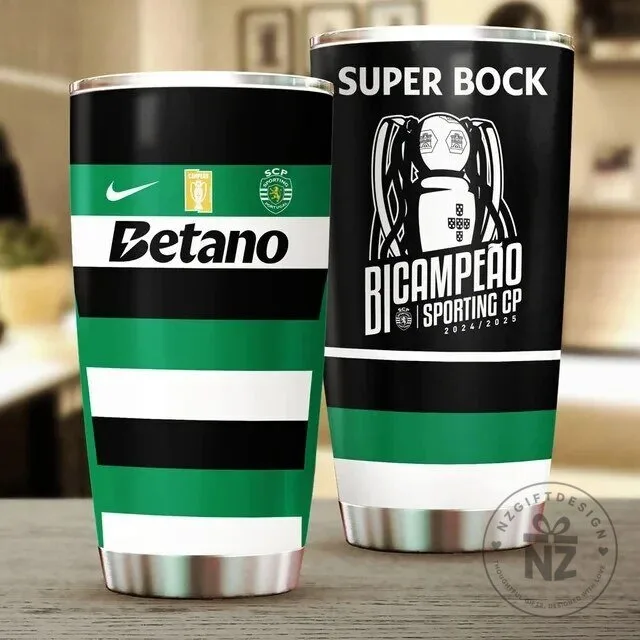 Sporting Clube de Portugal 2024-2025 Bicampeao Football Club Tumbler