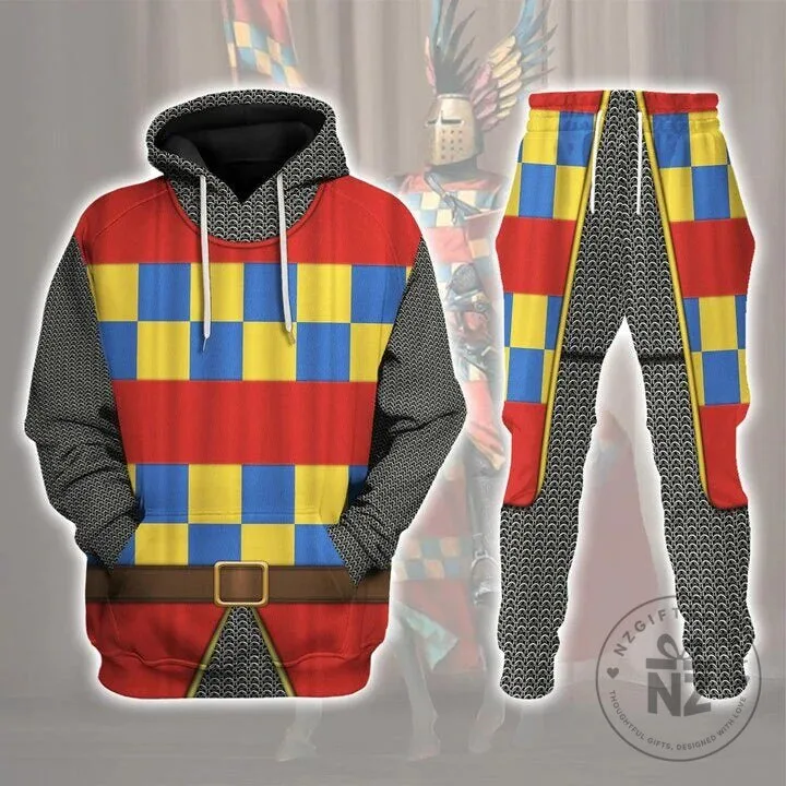 Medieval Knight Chainmail Armor Pattern Full Print Hoodie Sweatshirt