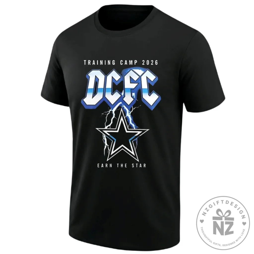 Dallas Cowboys Training Camp 2026 Earn The Star Black T-Shirt Dallas Cowboys Training Camp 2026 Earn The Star Black T-Shirt