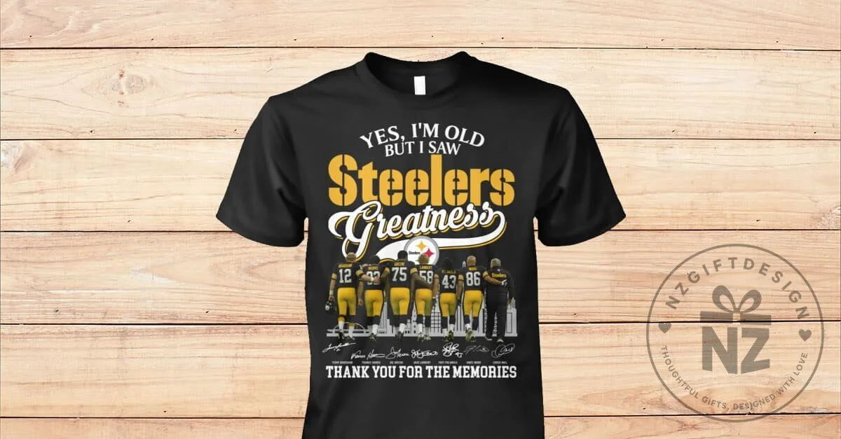 Pittsburgh Football Legends Steelers Greatness Black T-Shirt