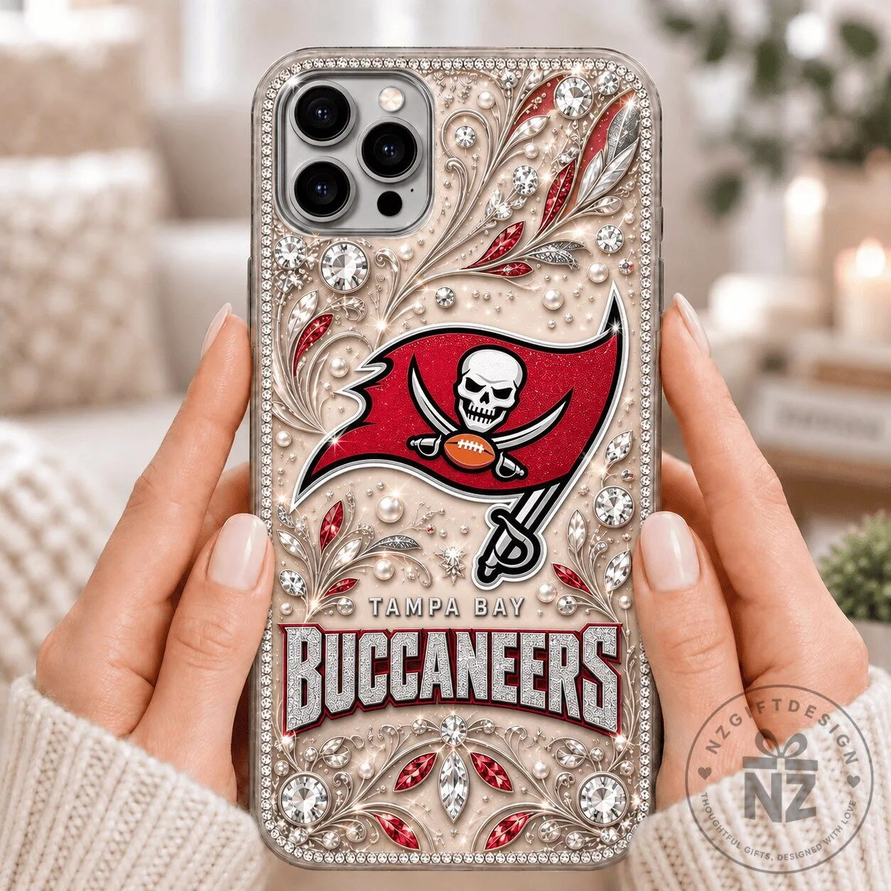 Tampa Bay Buccaneers NFL Football Team Rhinestone Phone Case