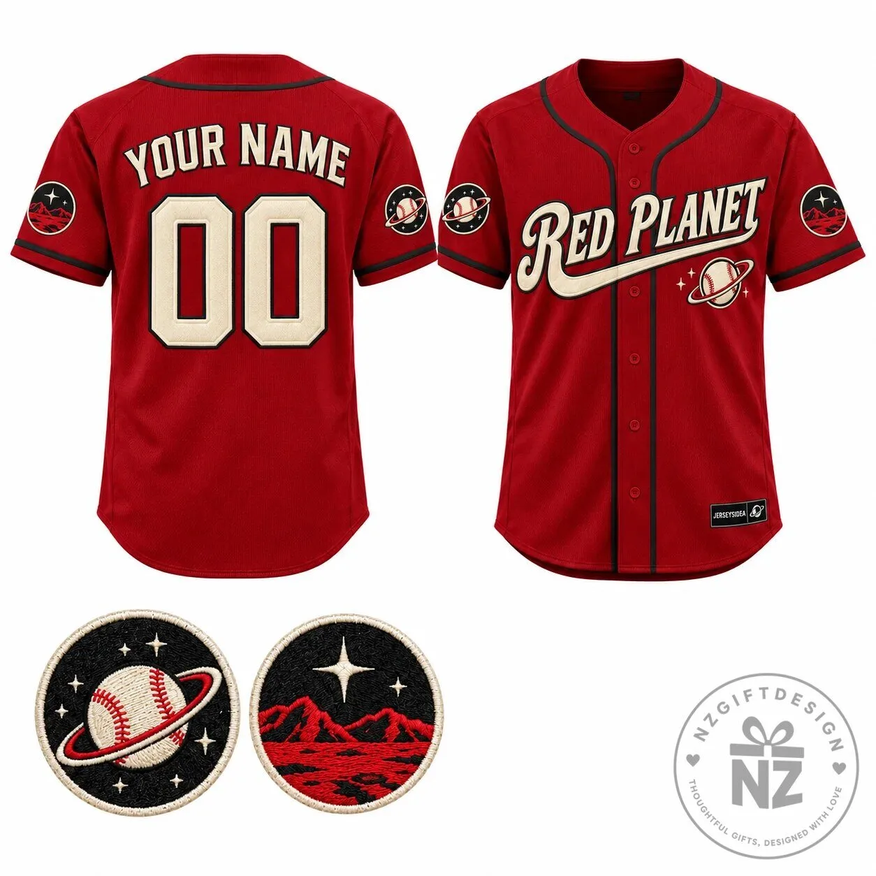 Red Planet Club Custom Baseball Jersey