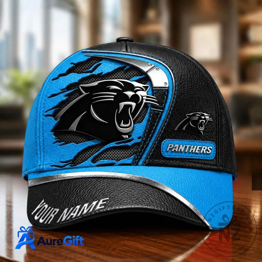 Carolina Panthers NFL Football Team Personalized Black and Blue Cap Hat Carolina Panthers NFL Football Team Personalized Black and Blue Cap Hat