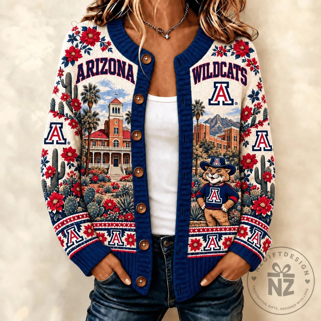 Arizona Wildcats Heritage Floral Cardigan Sweater 44 Arizona Wildcats Heritage Floral Cardigan Sweater
