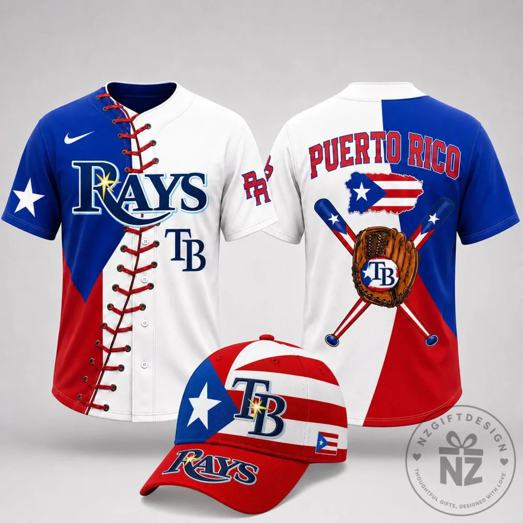 Tampa Bay Rays Baseball Puerto Rico Flag Jersey Tampa Bay Rays Baseball Puerto Rico Flag Jersey