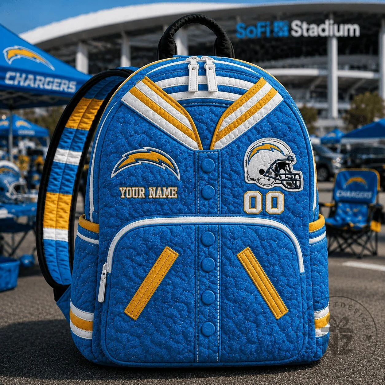 Los Angeles Chargers National Football League Varsity Quilted Backpack 1 Los Angeles Chargers National Football League Varsity Quilted Backpack