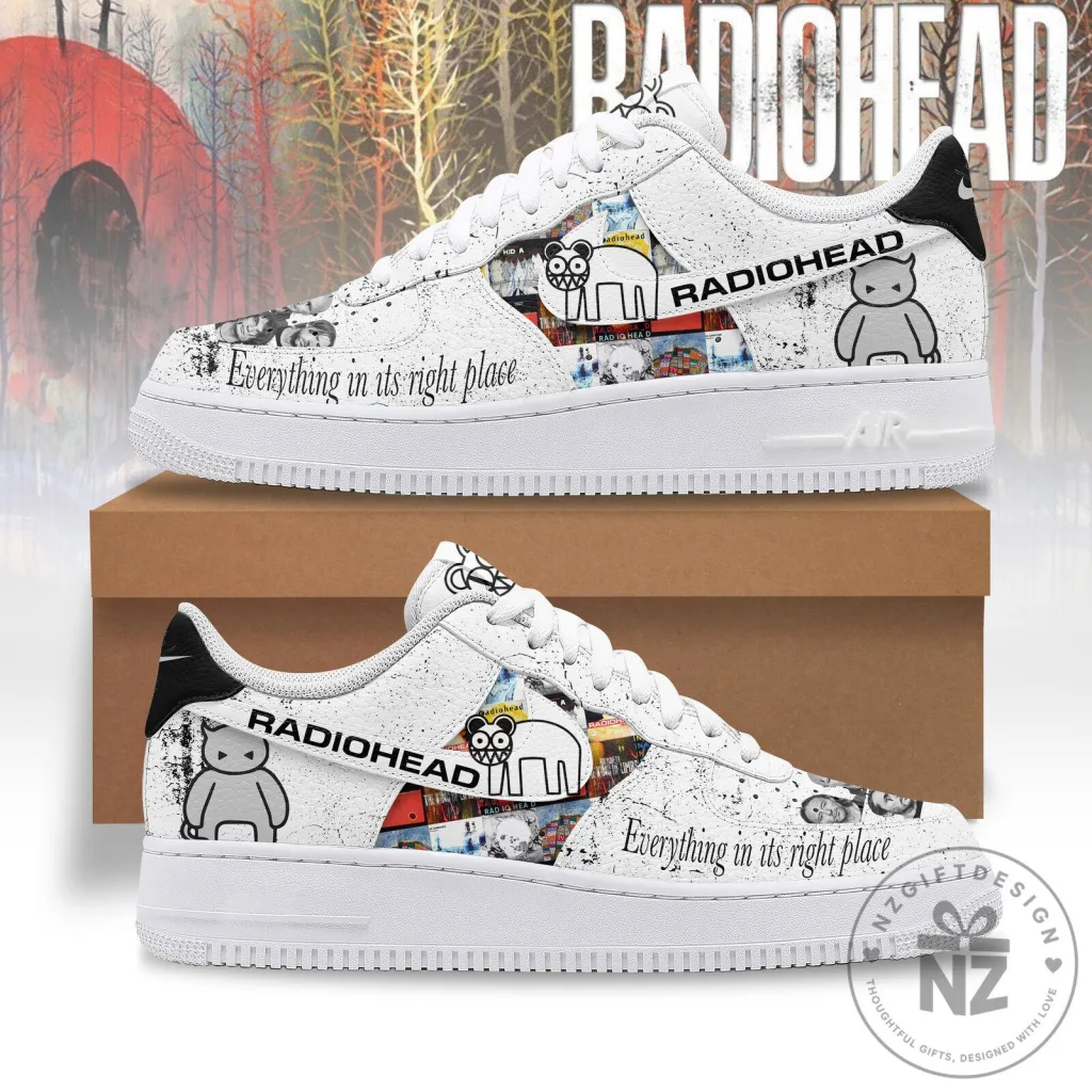 Radiohead Everything In Its Right Place Custom Printed Sneakers Radiohead Everything In Its Right Place Custom Printed Sneakers