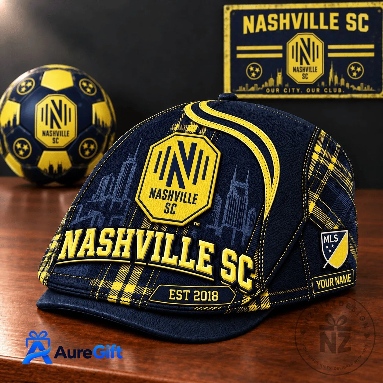Nashville SC Major League Soccer Personalized Flat Cap Hat