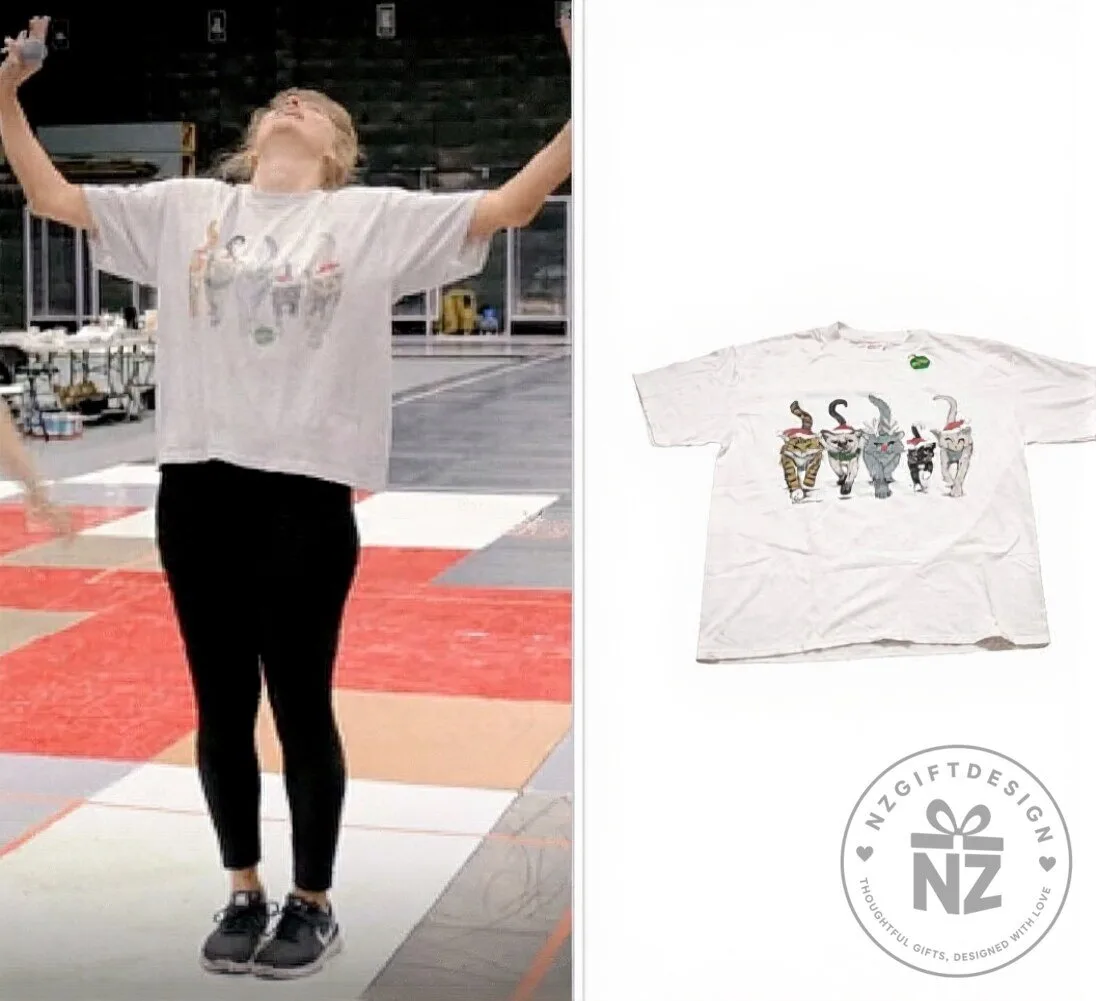 Taylor Swift The Eras Tour Cat Graphic T-Shirt