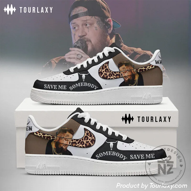Jelly Roll Somebody Save Me Leopard Print Custom Design Shoes
