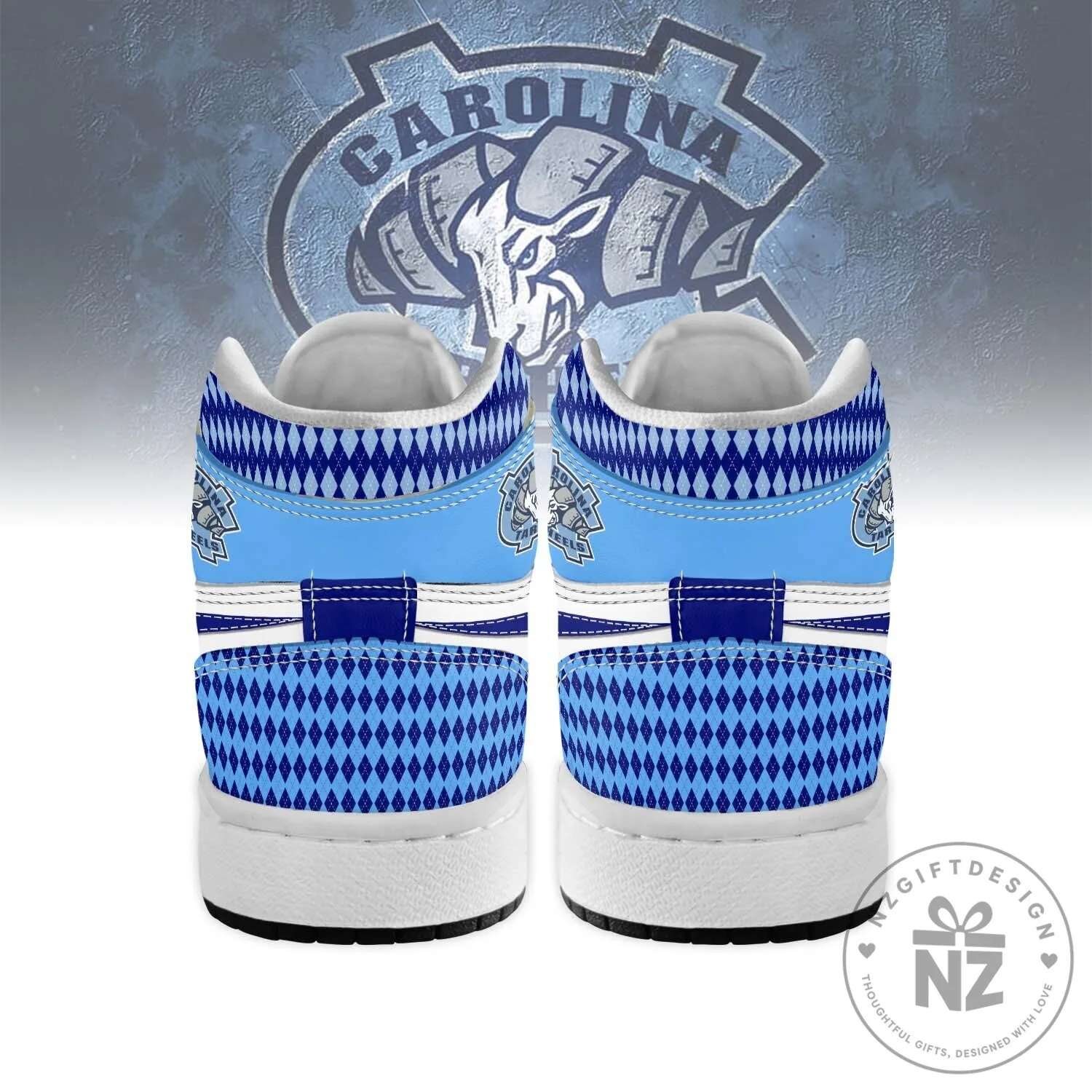 North Carolina Tar Heels Custom Design High Top Sneakers Shoes 10 North Carolina Tar Heels Custom Design High Top Sneakers Shoes