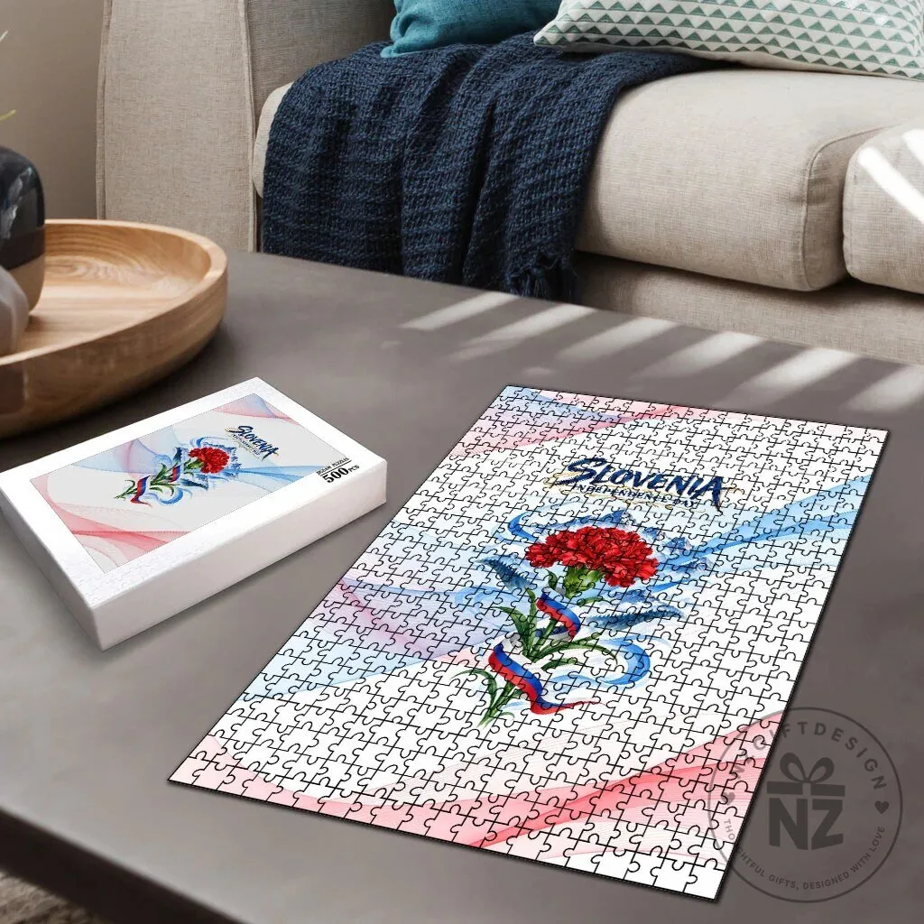 Slovenia Independence Day Red Carnation Flower Mount Triglav Flag Jigsaw Puzzle 8 Slovenia Independence Day Red Carnation Flower Mount Triglav Flag Jigsaw Puzzle