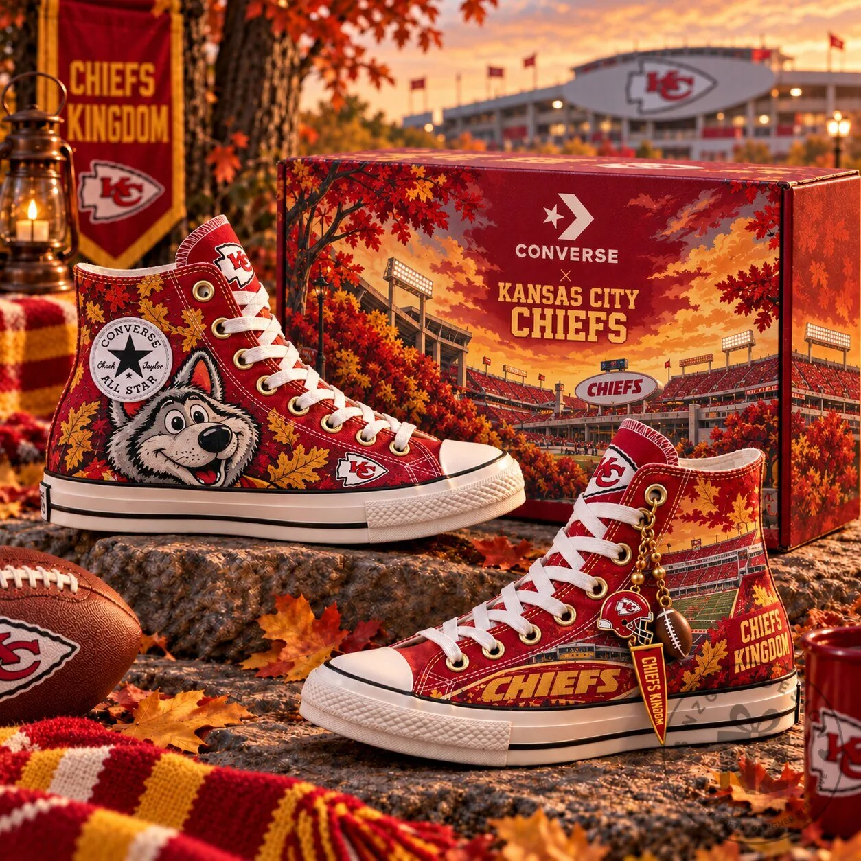 Kansas City Chiefs Converse High-Top Sneakers for Men and Women