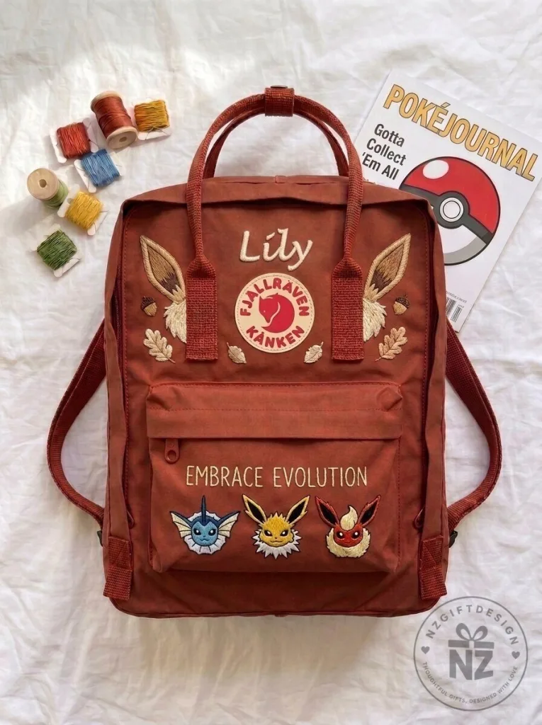 Pokemon Eevee Evolution Fjallraven Kanken Embroidered Backpack