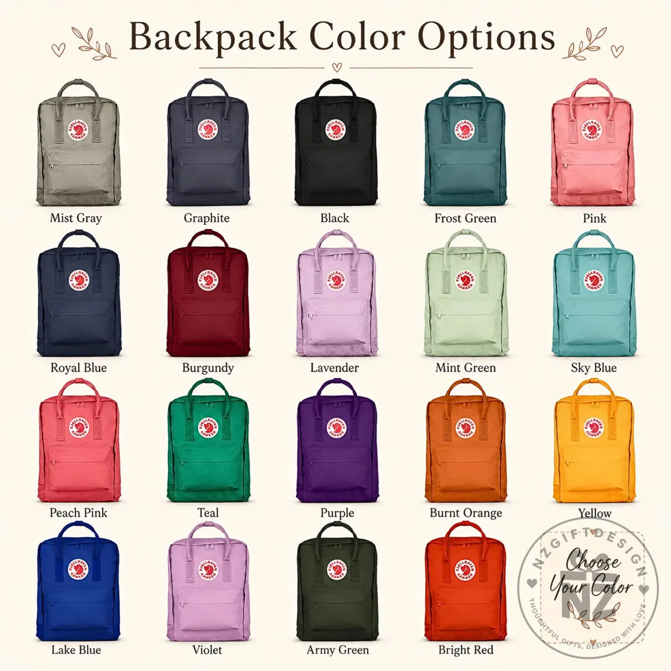 Pokemon Eevee Evolution Fjallraven Kanken Embroidered Backpack 12 Pokemon Eevee Evolution Fjallraven Kanken Embroidered Backpack