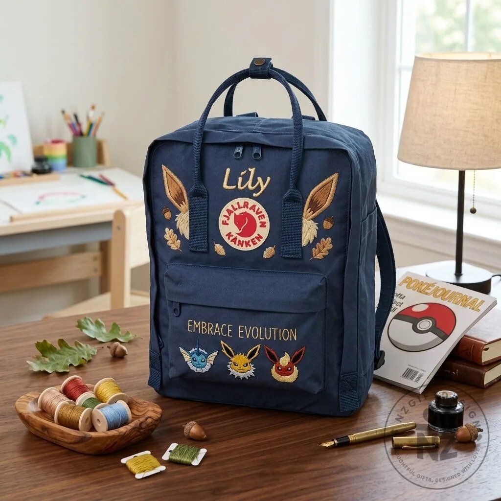 Pokemon Eevee Evolution Fjallraven Kanken Embroidered Backpack 14 Pokemon Eevee Evolution Fjallraven Kanken Embroidered Backpack