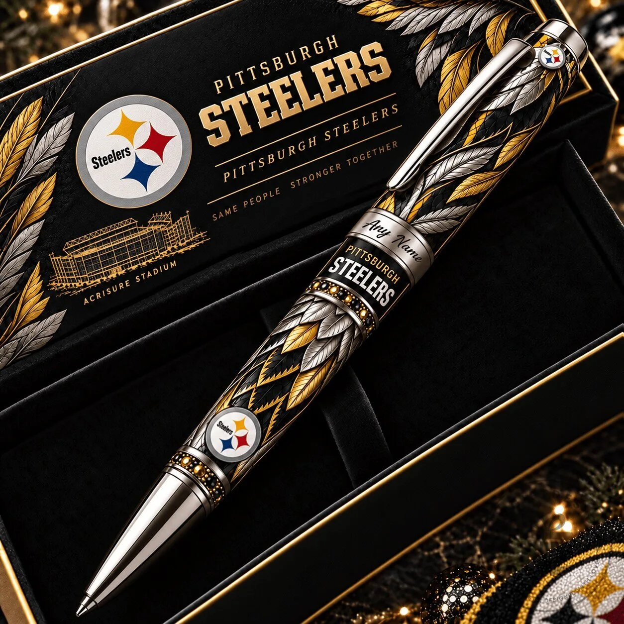 Pittsburgh Steelers NFL Football Team Custom Name Ballpoint Pen Gift