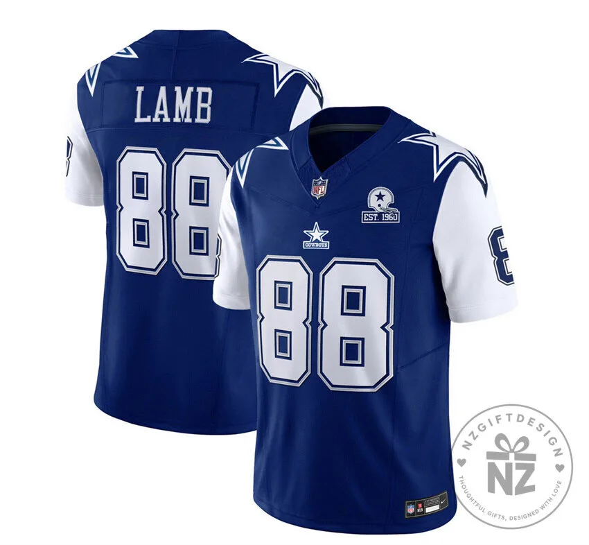 Dallas Cowboys Football CeeDee Lamb #88 Royal Blue Game Jersey
