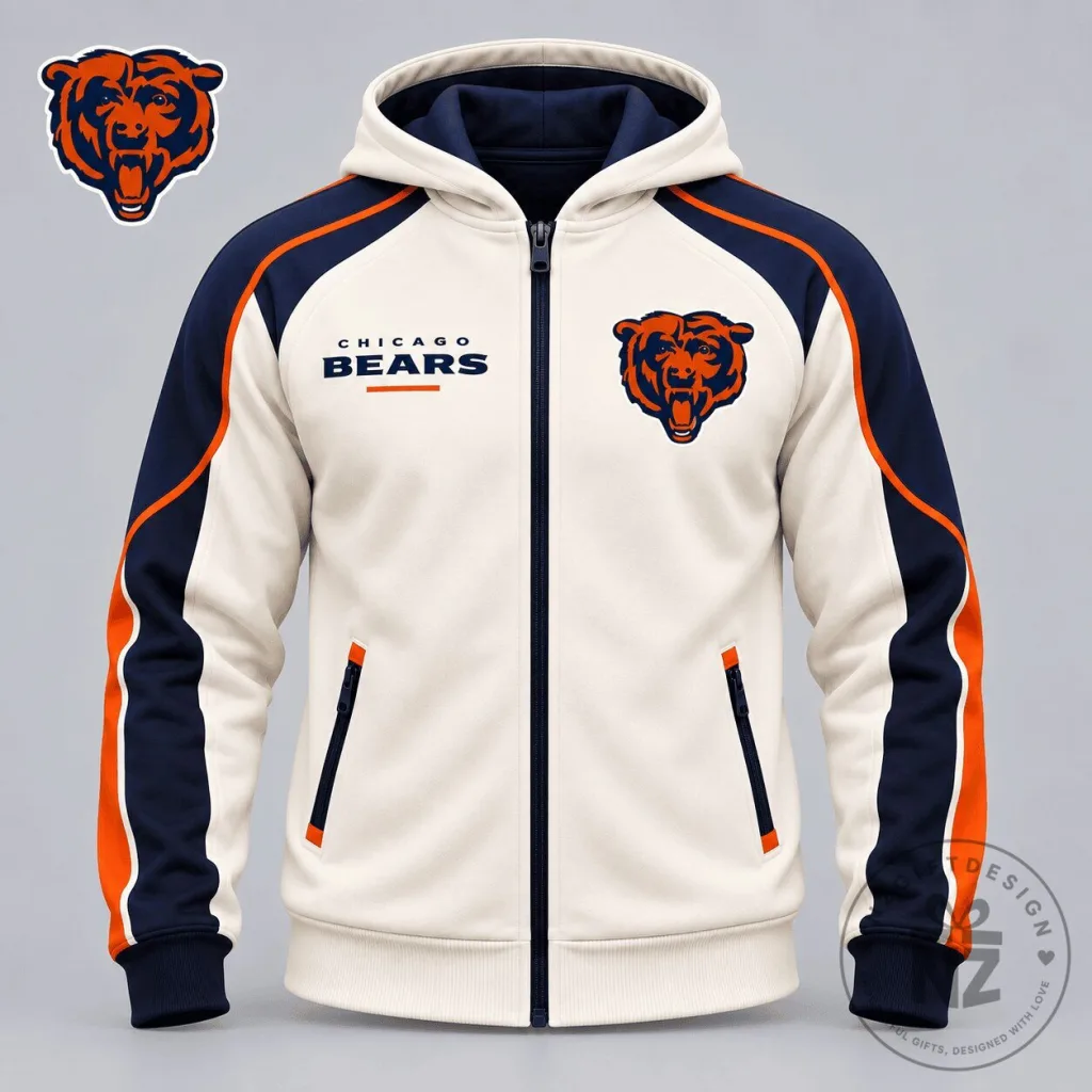 Chicago Bears NFL Gridiron Heritage Full-Zip Hoodie Chicago Bears NFL Gridiron Heritage Full-Zip Hoodie